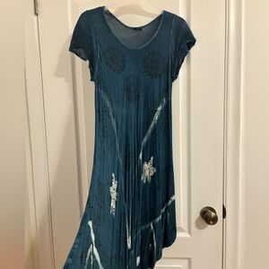 Divine Tie-Die Teal Dress